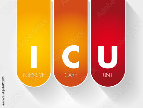 ICU - Intensive Care Unit acronym, medical concept background