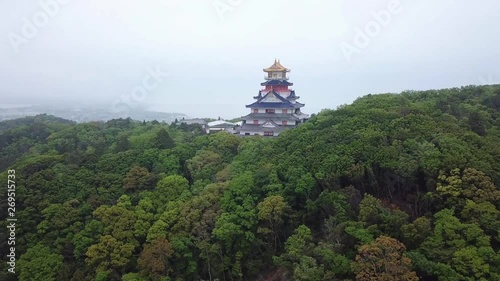 Flying over Azuchi Japanese Castle
in Ise photo