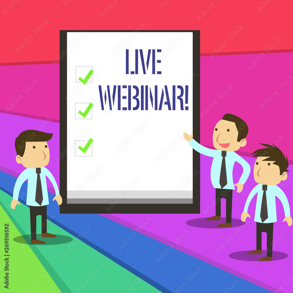 Word writing text Live Webinar. Business photo showcasing presentation lecture or seminar transmitted over Web Word writing text Live Webinar. Business photo showcasing presentation lecture or seminar transmitted over Web