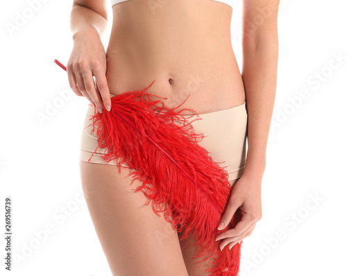 Beautiful young woman with ...