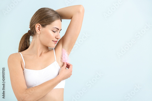 Beautiful young woman with ...