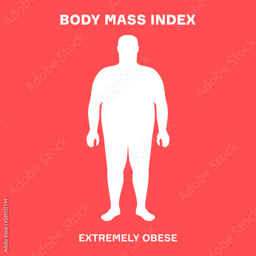characterizing male silhouette for extremely obese stage of body mass index