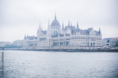 Budapest, Hungary - MAY 9, 2019. Tourism concept. Beautiful view of city streets, centre of city. Vacation in Budapest  © T.Den_Team