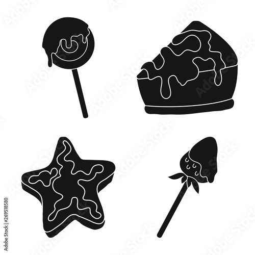 Vector design of sweetness and product icon. Collection of sweetness and sweet stock symbol for web.