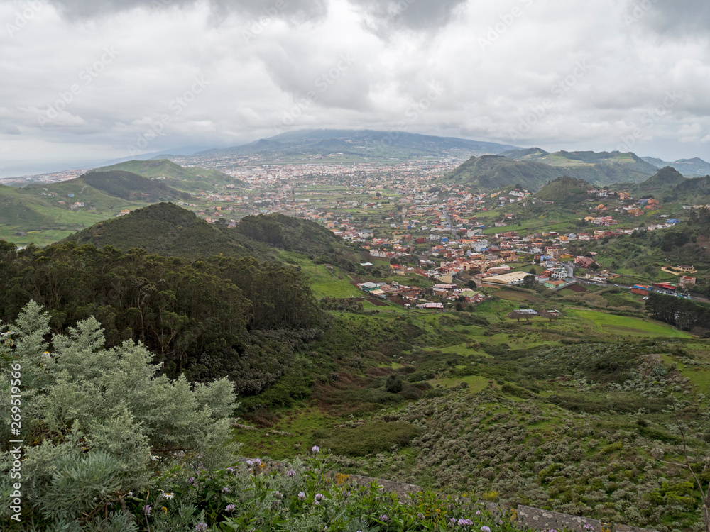 The green mountains of Anaga. Summer day on Tenerife island