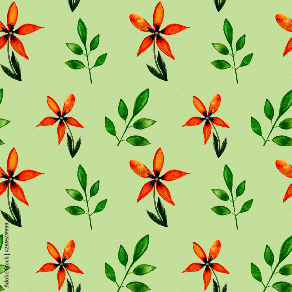 Seamless pattern. Hand painted delicate and cute watercolor holiday graphics in summer colors will make your design projects beautiful, beautiful and really original-watercolor illustration Seamless pattern. Hand painted delicate and cute watercolor holiday graphics in summer colors will make your design projects beautiful, beautiful and really original-watercolor illustration