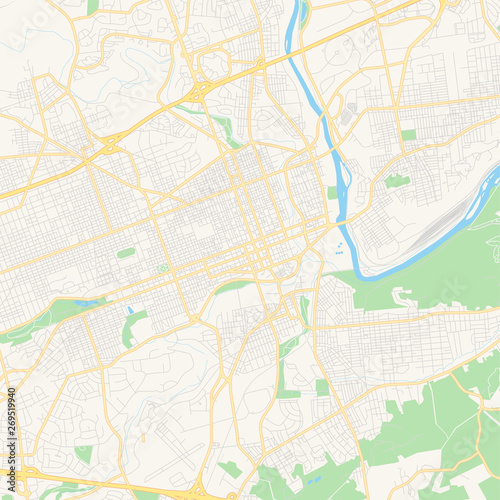 Empty vector map of Allentown, Pennsylvania, USA photo