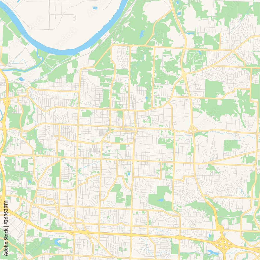 Empty vector map of Independence, Missouri, USA