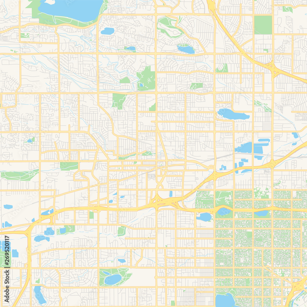 Empty vector map of Arvada, Colorado, USA