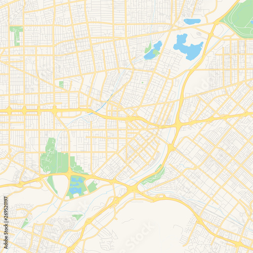 Empty vector map of El Monte  California  USA