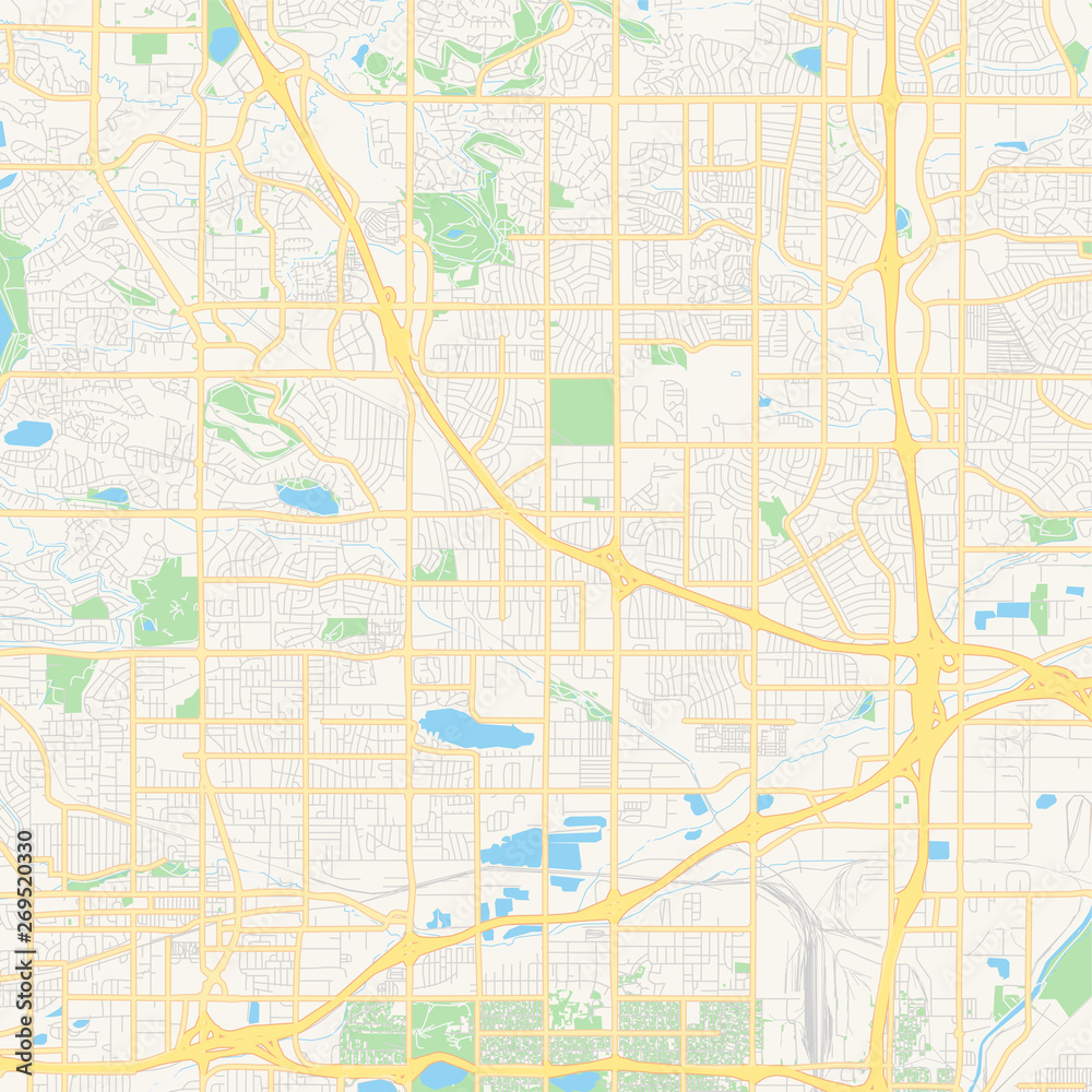 Fototapeta premium Pusta mapa wektorowa Westminster, Kolorado, USA