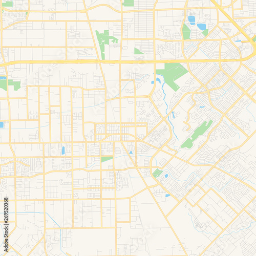 Empty vector map of Pearland  Texas  USA