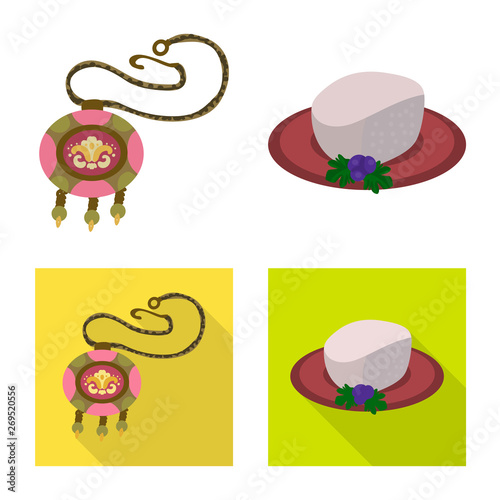 Vector illustration of culture and sightseeing sign. Set of culture and originality vector icon for stock.