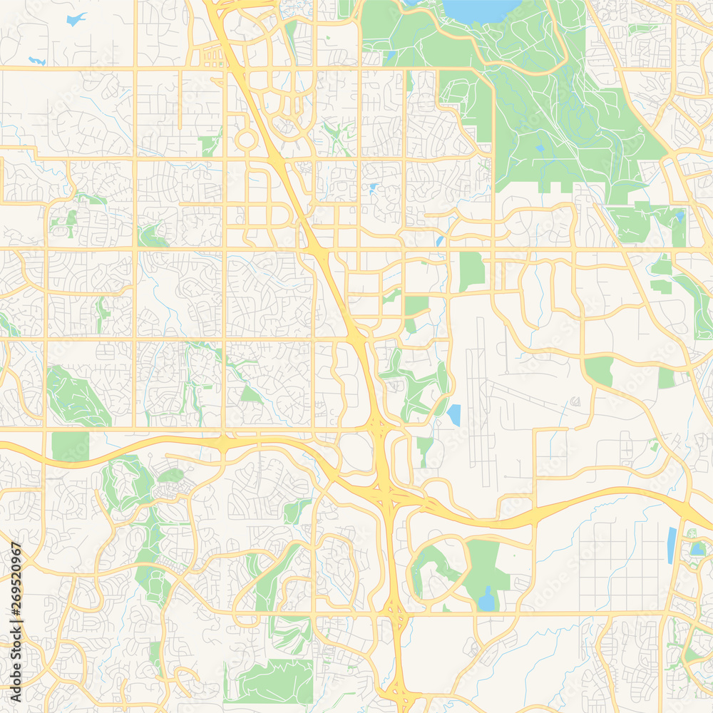 Empty vector map of Centennial, Colorado, USA