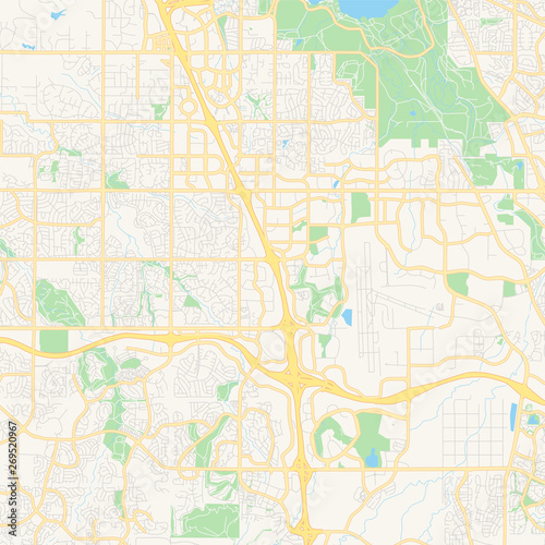 Empty vector map of Centennial, Colorado, USA
