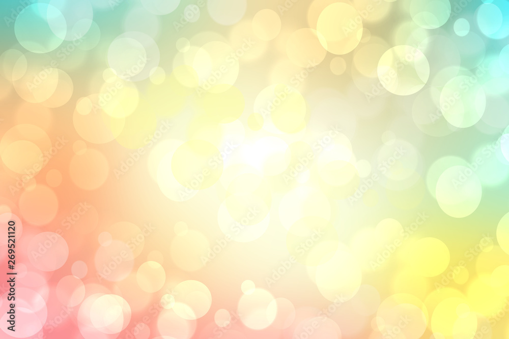 Abstract blurred fresh vivid spring summer light delicate pastel pink green bokeh background texture with bright circular soft color lights. Card concept. Beautiful backdrop illustration. Abstract blurred fresh vivid spring summer light delicate pastel pink green bokeh background texture with bright circular soft color lights. Card concept. Beautiful backdrop illustration.