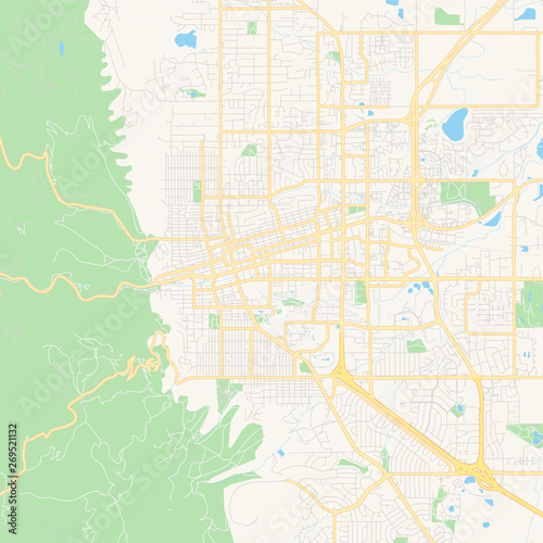 Empty vector map of Boulder  Colorado  USA