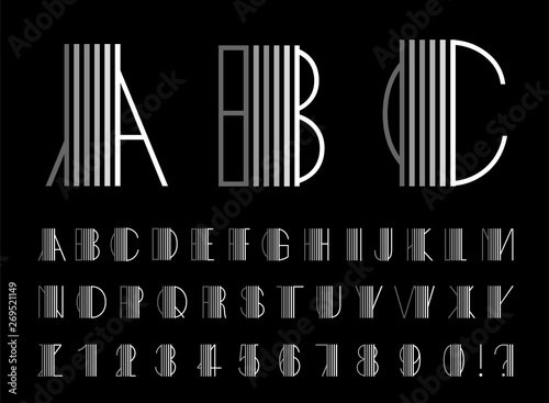 Abstract font. Abstract alphabet. Font design. Minimalist alphabet. Abc design. Geometric abstract technology font. Futuristic alphabet for logotype. Design letters and numbers logo. 