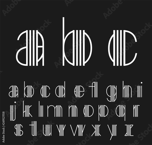 Abstract font. Abstract alphabet. Font design. Minimalist alphabet. Abc design. Geometric abstract technology font. Futuristic alphabet for logotype. Design letters and numbers logo. 