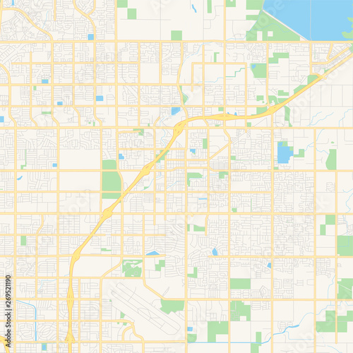 Empty vector map of Clovis  California  USA