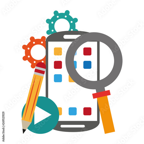 Smartphone operative system software vector illustration