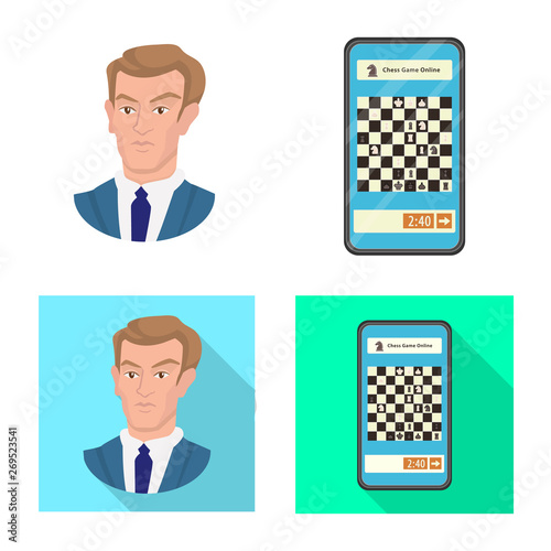 Vector design of checkmate and thin logo. Set of checkmate and target stock symbol for web.