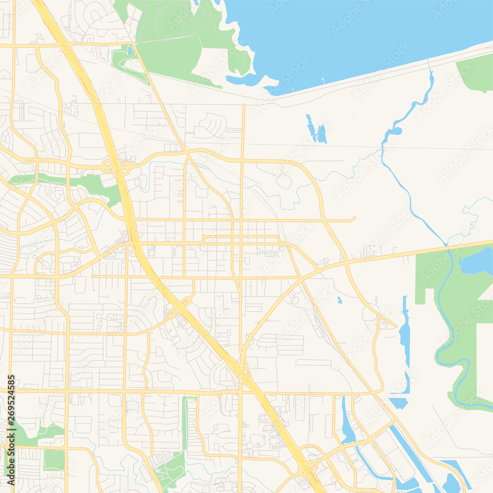 Naklejka premium Empty vector map of Lewisville, Texas, USA