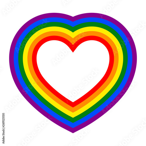 Colorful vector rainbow heart Free Download Colorful vector rainbow heart - GFXLoad