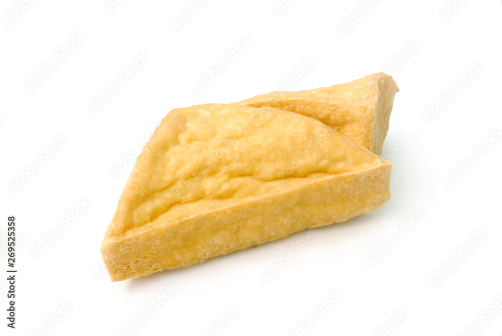 Fried Tofu on white background.(with Clipping Path). Fried Tofu on white background.(with Clipping Path).