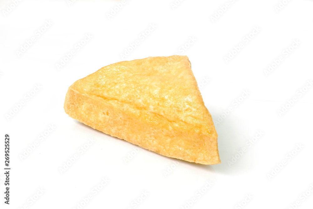 Fried Tofu on white background.(with Clipping Path). Fried Tofu on white background.(with Clipping Path).