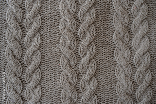 Gray knitting wool texture background
