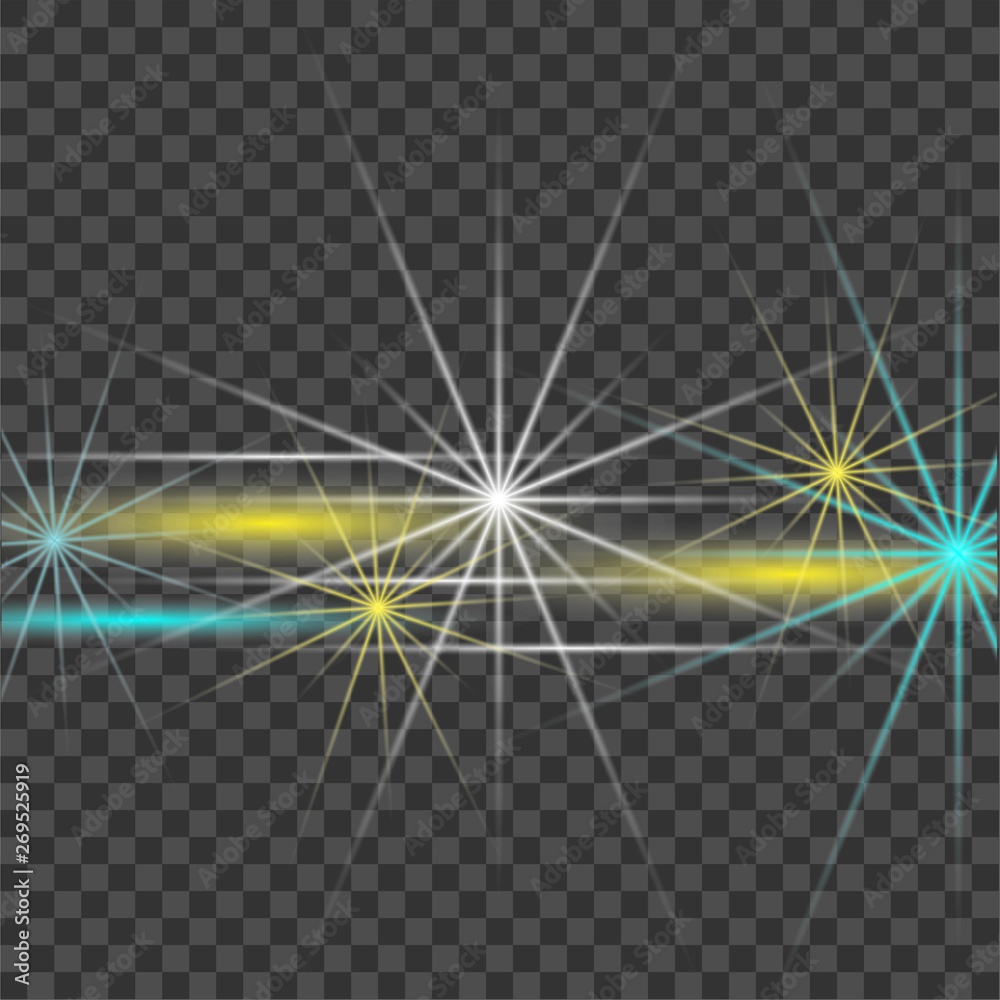 Obraz premium White beautiful light explodes with a transparent explosion. Vector, bright illustration for perfect effect with sparkles. Bright Star. Transparent shine of the gloss gradient, bright flash.