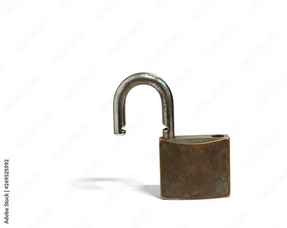 old lock isolated on white background old lock isolated on white background