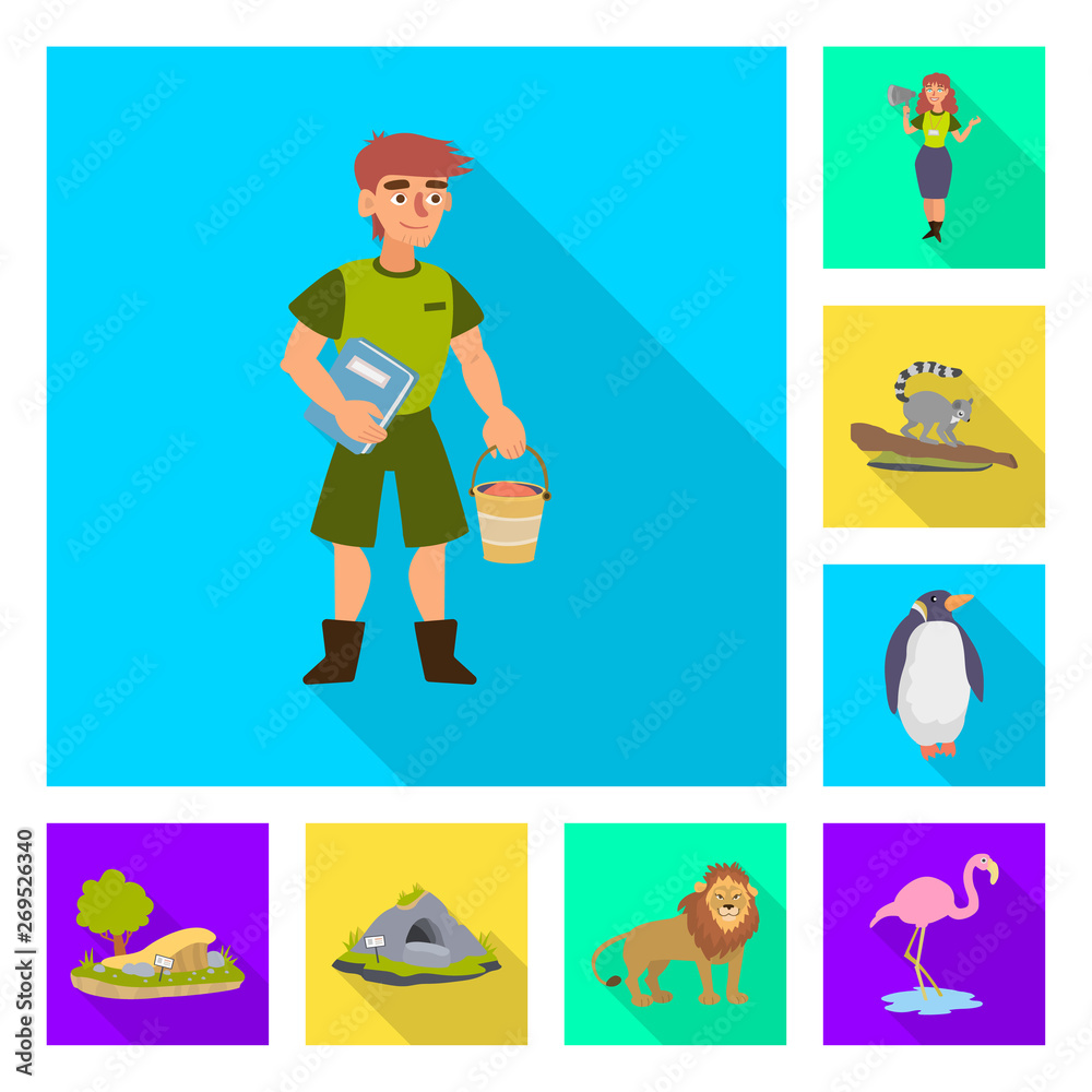 Isolated object of safari and animal symbol. Collection of safari and fun vector icon for stock. Isolated object of safari and animal symbol. Collection of safari and fun vector icon for stock.