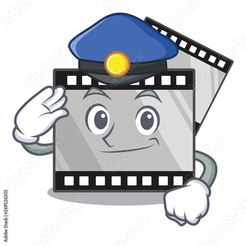 Police film stirep isolated in the mascot