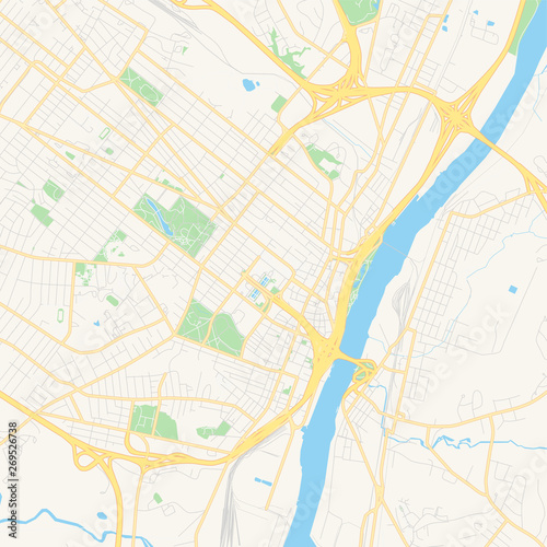 Empty vector map of Albany  New York  USA