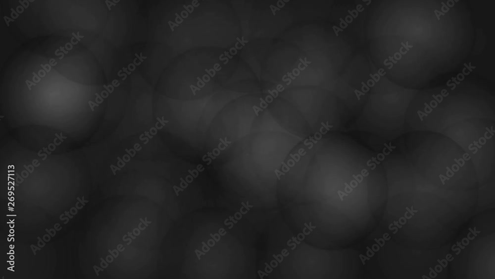 Abstract background black and white animated spheres