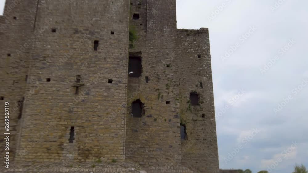 Hyperlapse of the Trim Castle, Ireland, during a cloudy day. Hyperlapse of the Trim Castle, Ireland, during a cloudy day.