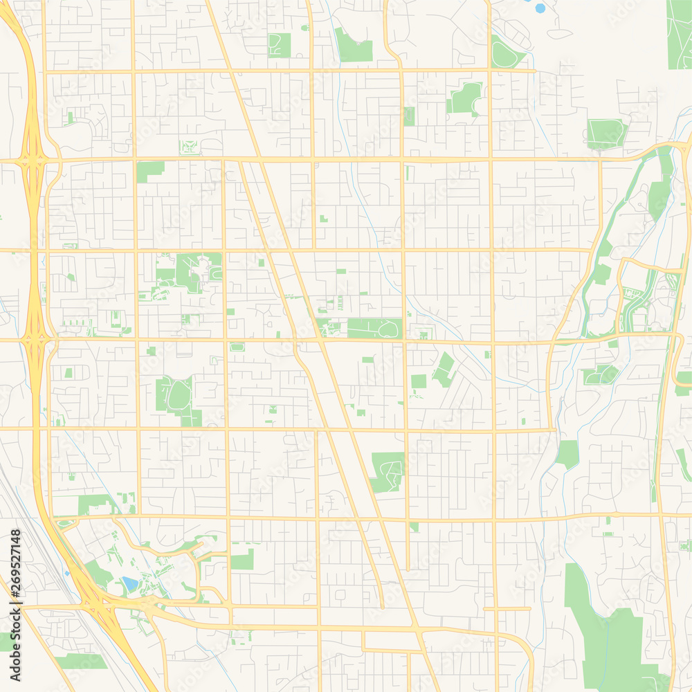 Empty vector map of Orem, Utah, USA