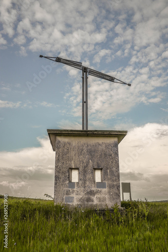 Optical telegraph with semaphore signaling the number 