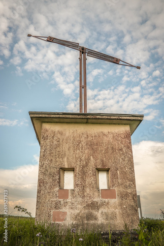 Optical telegraph with semaphore signaling the number 