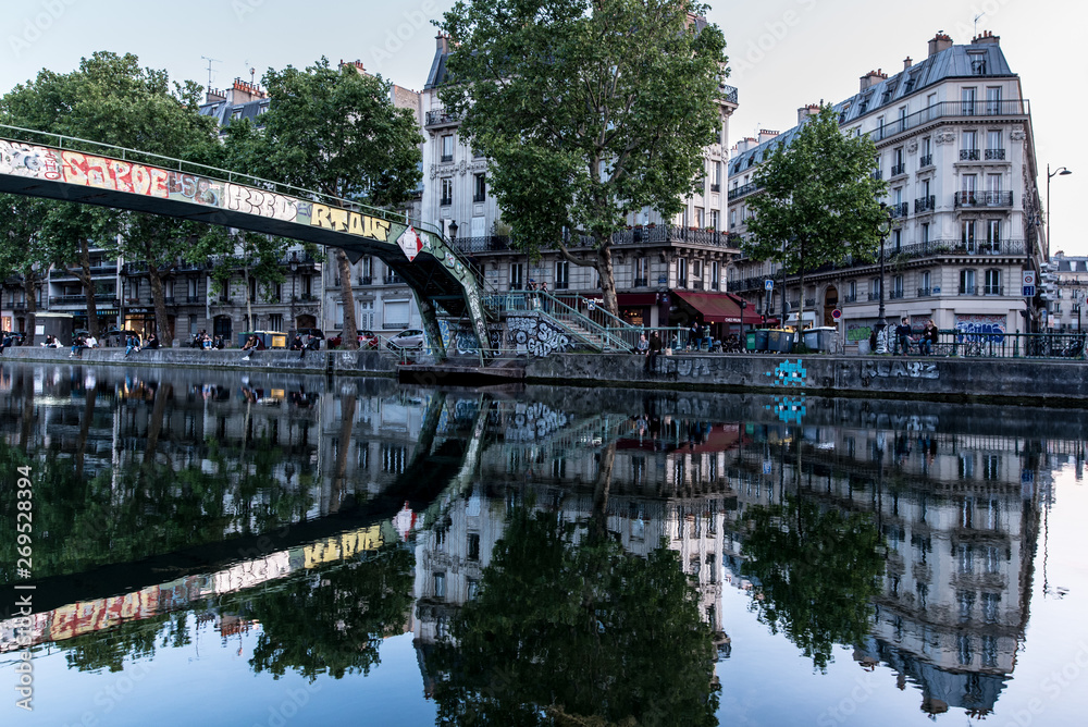 Urban Water Reflections Saint Martin Paris France
