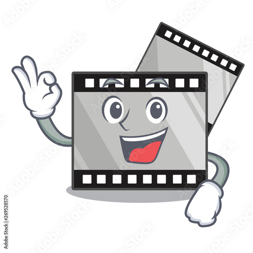 Okay film stirep in the characater shape photo