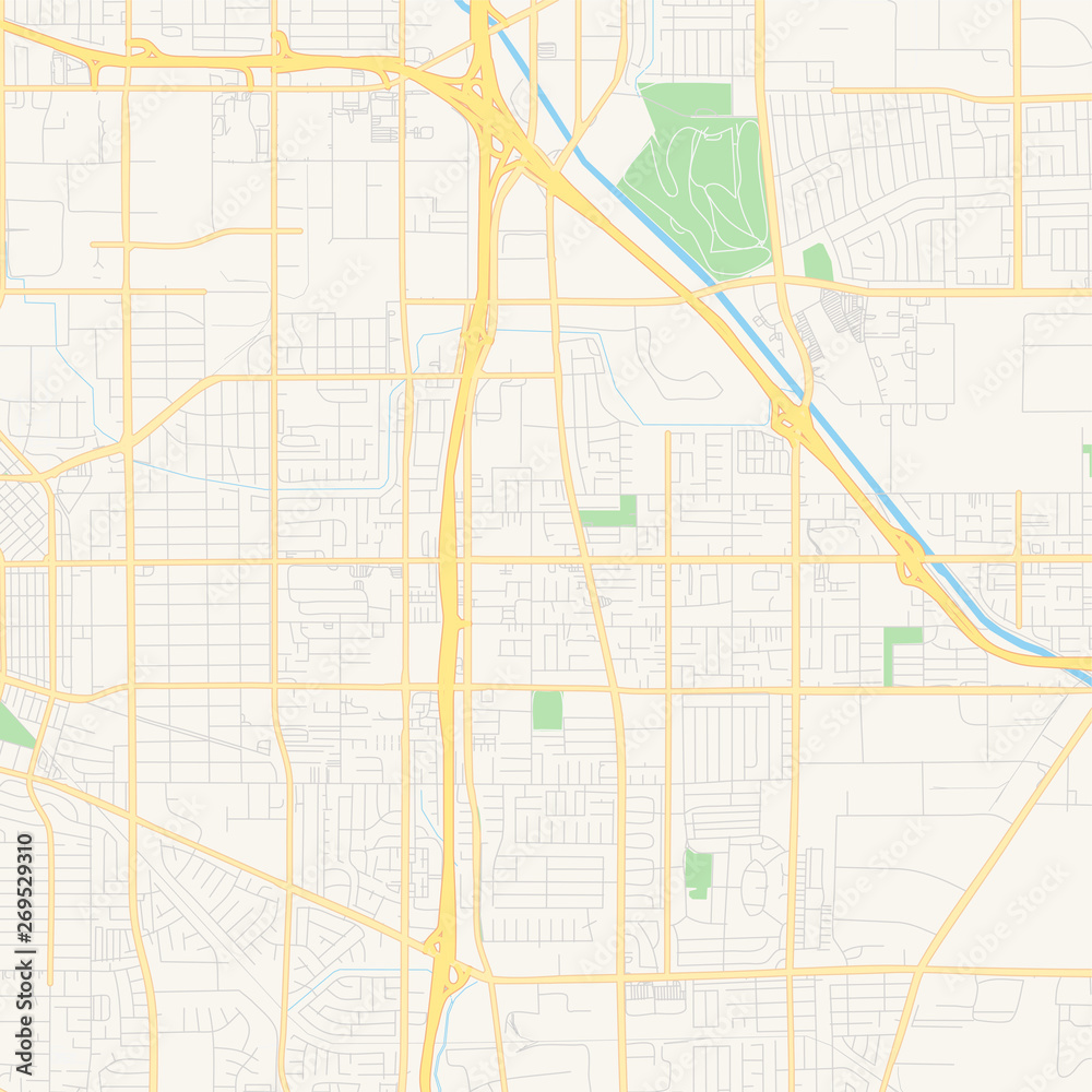 Empty vector map of Carson, California, USA