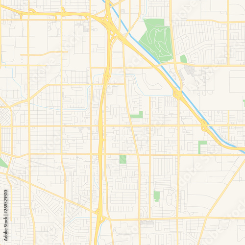Empty vector map of Carson, California, USA