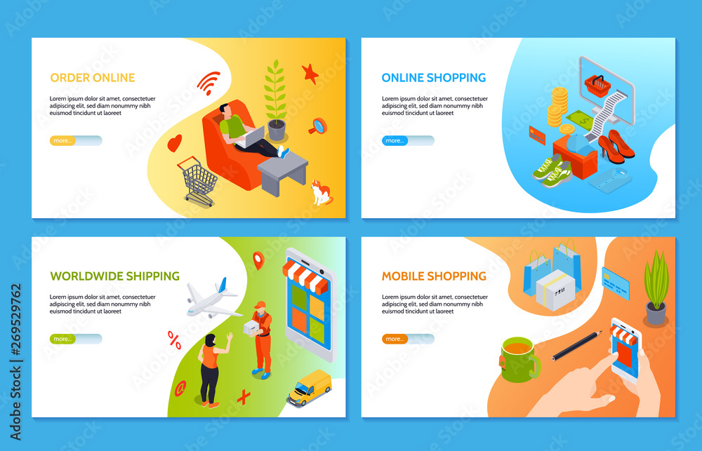 Online Shopping Horizontal Banners Online Shopping Horizontal Banners