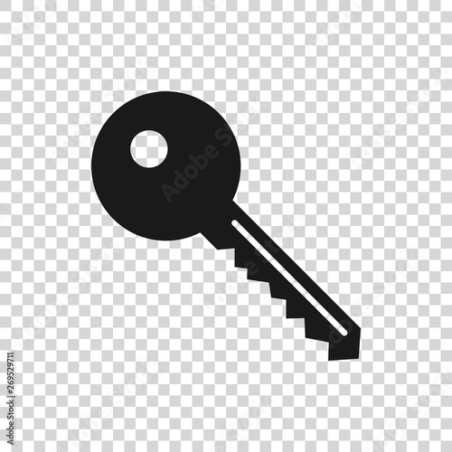 Grey Key icon isolated on transparent background. Vector Illustration