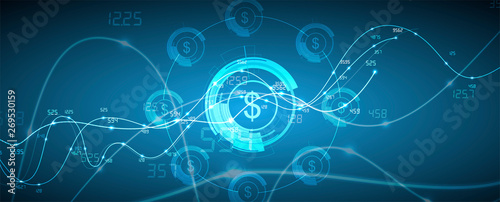  Abstract finance and business background with graph