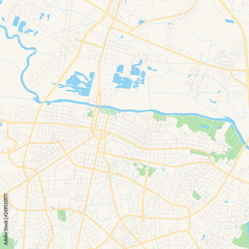 Empty vector map of Greenville  North Carolina  USA
