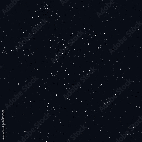 Night sky starry seamless pattern black